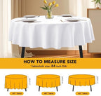 10-Pack White Round Tablecloths, 84 in, for 3-5 Ft Round Tables in White, alternate view 6