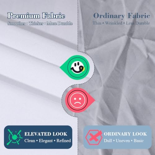 10 Pack White Square Tablecloths 70x120 Inch for 6-8 Ft Rectangle Tables in 70x120 Inch in White, alternate view 5