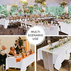 10 Pack White Table Cloths 70x120 Inch for 6-8 Ft Rectangle Tables in 70x120 Inch in White, alternate view 5