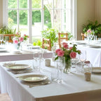 10 Pack White Table Cloths 70x120 Inch for 6-8 Ft Rectangle Tables in 70x120 Inch in White, alternate view 6