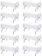 10-Pack White Tablecloths for Rectangle Tables, 60 x 102 Inches in 60 x 102 Inches