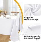 10-Pack White Tablecloths for Rectangle Tables, 60 x 84 Inches in 60 x 84 Inches, alternate view 3