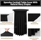 10 Packs Black Round Cocktail Table Skirt 24"x 43", alternate view 4