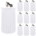 10 Packs White Round Cocktail Table Skirt 24"x 43"