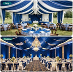 10 Panels 5ft(W) x 20ft(L) Royal Blue Ceiling Drapes for Wedding Parties, alternate view 4