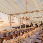 10 Panels 5ftx30ft Beige Ceiling Drapes for Wedding Parties, alternate view 3