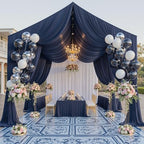 10 Panels 5ftx30ft Navy Blue Ceiling Drapes for Wedding Party, alternate view 2