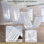 10 Panels 5ftx30ft Silver Ceiling Curtain for Wedding Parties, alternate view 2