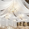 10 Panels 5ftx30ft White Ceiling Drapes for Wedding Parties