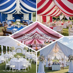 10 Panels 5ftx30ft White Ceiling Drapes for Wedding Parties, alternate view 5