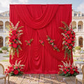 10 Panels 5x10ft Red Backdrop Curtains for Parties, Wrinkle Free Red Photo Backdrop Drapes Back Drop Cloth