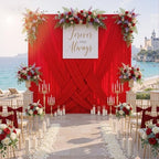 10 Panels 5x10ft Red Backdrop Curtains for Parties, Wrinkle Free Red Photo Backdrop Drapes Back Drop Cloth, alternate view 6