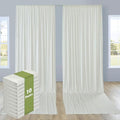 10 Panels 5x12ft Ivory Backdrop Curtains for Parties, Wrinkle Free Polyester Ivory Photo Backdrop Drapes 12 ft