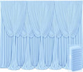 10 Panels Baby Blue Backdrop Curtains for Wedding Party Wrinkle Free Backdrops Curtain Drapes Fabric Decorations