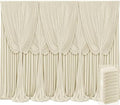 10 Panels Backdrop Curtains for Wedding Party Wrinkle Free Beige Backdrops Curtain Drapes Fabric Decorations