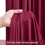 10 Panels Burgundy Backdrop Curtains for Wedding Party Wrinkle Free Backdrops Curtain Drapes Fabric Decorations, alternate
