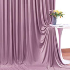 10 Panels Dusty Pink Backdrop Curtains for Wedding Party Wrinkle Free Backdrops Curtain Drapes Fabric, alternate view 6