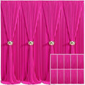 10 Panels Fuchsia Backdrop Curtain for Parties Birthday Party Wrinkle Free Hot Pink Photo Curtains Backdrop