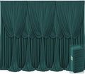 10 Panels Hunter Green Backdrop Curtains for Wedding Party Wrinkle Free Backdrops Curtain Drapes Fabric