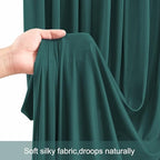 10 Panels Hunter Green Backdrop Curtains for Wedding Party Wrinkle Free Backdrops Curtain Drapes Fabric, alternate view 6