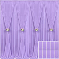 10 Panels Lavender Backdrop Curtain for Parties Wedding Wrinkle Free Light Purple Photo Curtains Backdrop Drapes