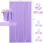 10 Panels Lavender Backdrop Curtain for Parties Wedding Wrinkle Free Light Purple Photo Curtains Backdrop Drapes, alternate