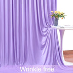 10 Panels Lavender Backdrop Curtain for Parties Wedding Wrinkle Free Light Purple Photo Curtains Backdrop Drapes, alternate