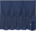 10 Panels Navy Blue Backdrop Curtains for Wedding Party Wrinkle Free Backdrops Curtain Drapes Fabric Decorations