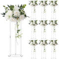 10 Pcs 20 Inch Wedding Centerpieces for Tables Flower Stand in Clear