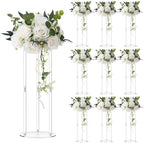 10 Pcs 20 Inch Wedding Centerpieces for Tables Flower Stand in Clear