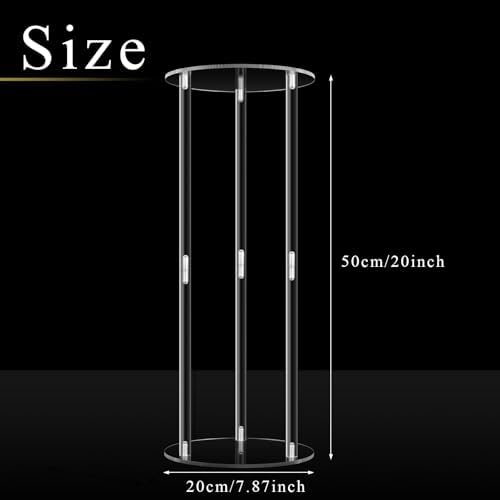 10 Pcs 20 Inch Wedding Centerpieces for Tables Flower Stand in Clear, alternate view 3