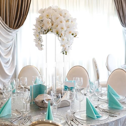 10 Pcs 20 Inch Wedding Centerpieces for Tables Flower Stand in Clear, alternate view 6
