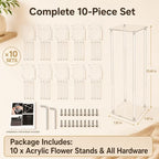 10 Pcs 23.6in Wedding Centerpieces for Tables with Acrylic Laminate in Clear, alternate view 3