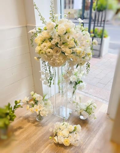 10 Pcs 23.6in Wedding Centerpieces for Tables with Acrylic Laminate in Clear, alternate view 4