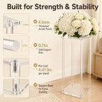 10 Pcs 23.6in Wedding Centerpieces for Tables with Acrylic Laminate in Clear, alternate view 6