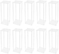 10 Pcs Acrylic Centerpiece Stand, 23.6'' Tall Clear Column Flower Vase Flowers Stand, Rectangular Flower Display