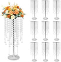 10 PCS Acrylic Vases, Versatile Crystal Wedding Flower Stand, 21.7in Flower Decorative Arrangement Holders for
