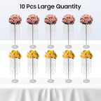 10 PCS Acrylic Vases, Versatile Crystal Wedding Flower Stand, 21.7in Flower Decorative Arrangement Holders for, alternate