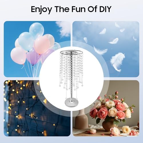 10 PCS Acrylic Vases, Versatile Crystal Wedding Flower Stand, 21.7in Flower Decorative Arrangement Holders for, alternate