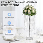 10 PCS Acrylic Vases, Versatile Crystal Wedding Flower Stand, 21.7in Flower Decorative Arrangement Holders for, alternate