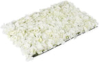 10 PCS Artificial Flower Wall Panel 24" x 16" Faux Flowers Wall Decoration Miky-White Hydrangea Flower Panels, alternate view