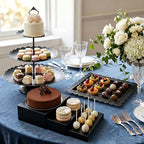 10 Pcs Black Cake Stand Set Metal Cupcake Stands, Multiple Styles Dessert Display Tower for Candy Fruit, Cake, alternate view