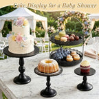 10 Pcs Black Cake Stand Set Metal Cupcake Stands, Multiple Styles Dessert Display Tower for Candy Fruit, Cake, alternate view