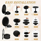 10 Pcs Black Cake Stand Set Metal Cupcake Stands, Multiple Styles Dessert Display Tower for Candy Fruit, Cake, alternate view