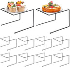 10 Pcs Black Metal Pizza Stand Pizza Display Rack Serving Tray in black