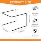 10 Pcs Black Metal Pizza Stand Pizza Display Rack Serving Tray in black, alternate view 3