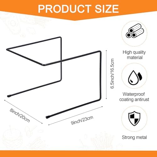 10 Pcs Black Metal Pizza Stand Pizza Display Rack Serving Tray in black, alternate view 3