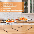 10 Pcs Black Metal Pizza Stand Pizza Display Rack Serving Tray in black, alternate view 6