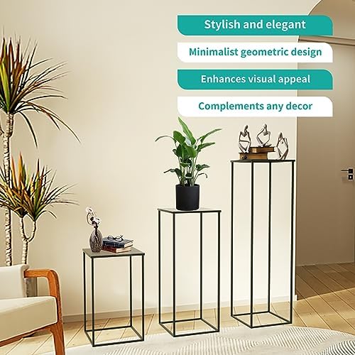 10 PCS Black Vases Flower Stands 31.5", Wedding Centerpieces for Tables, Metal Geometric Flower Vase, Tall, alternate view 4