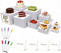 10 Pcs Buffet Risers, Buffet Risers and Stands, Food Risers for Buffet Table, Dessert Table Display Set with
